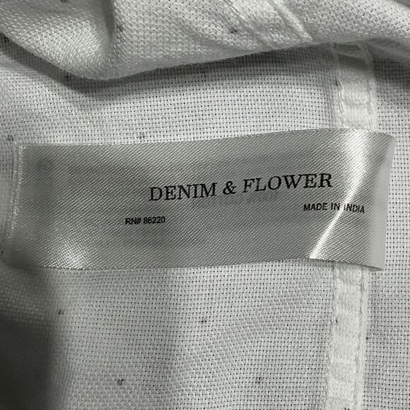Denim & Flower White Polka Dot Button-Up Shirt M - Picture 7 of 9